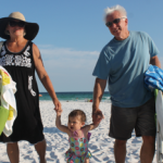 Grammy and Pa being walked by Aurora